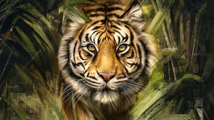Tiger, Animals, Artist, Artwork, Digital Art, Artstation, 4K wallpaper