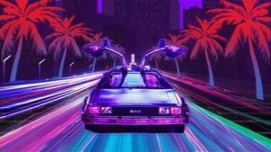 Retrowave, Synthwave, Cars, Artist, Artwork, Digital Art, 4K wallpaper