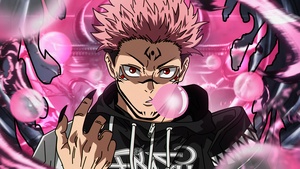 Sukuna, Pink aesthetic, Jujutsu Kaisen, 4K wallpaper