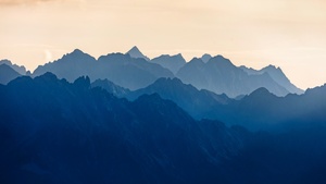 Col de la Madeleine, Mountain pass, Alps, France, Layers, 4K wallpaper