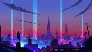 Neon, City, Artist, Artwork, Digital Art, Artstation, 4K wallpaper
