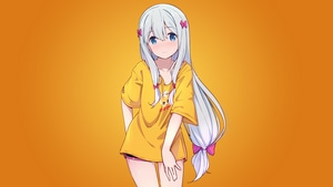 Anime Girl, Anime, Yellow, Deviantart, 4K wallpaper