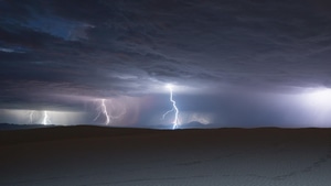 Lightning, Nature, Sky, 4K wallpaper