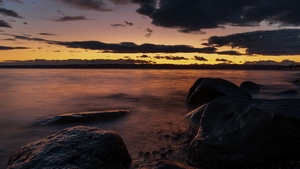 Evening, Sea, Coast, Nature, 4K wallpaper