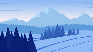 Minimalist, Mountains, Snow, Artist, Artwork, Digital Art, Deviantart, 4K wallpaper
