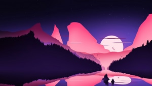 Retro, Landscape, Artist, Artwork, Digital Art, Deviantart, 4K wallpaper
