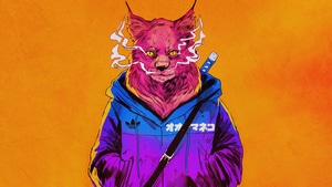 Cat, Artist, Artwork, Digital Art, 4K wallpaper