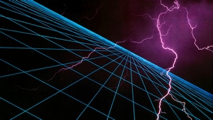 Abstract, Digital Art, Grid, Retrowave, 4K wallpaper