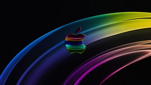 Apple, Computer, Logo, Dark, 4K wallpaper