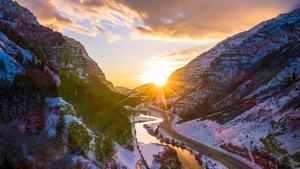 Winter, Mountains, Landscape, 4K wallpaper