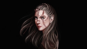 Fantasy, Portrait, Artist, Artwork, Digital Art, Oled, Black, Dark, 4K wallpaper