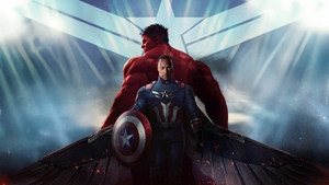 Thunderbolt Ross (Red Hulk), Sam Wilson, Captain America: Brave New World, 2025 Movies, Marvel Comics, Anthony Mackie, 4K wallpaper