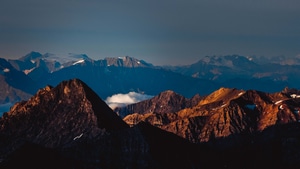 Dawn, Sky, Mountains, Nature, 4K wallpaper