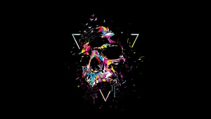 Skull, Artist, Artwork, Digital Art, Colorful, 4K wallpaper