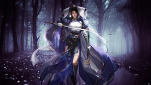 Asian, Warrior, Artist, Artwork, Digital Art, Sword, 4K wallpaper