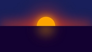 Sunset, Minimalism, Minimalist, Artist, Artwork, Digital Art, 4K wallpaper
