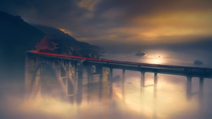Long Exposure, Bridge, Artist, Artwork, Digital Art, 4K wallpaper