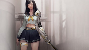 Anime Girl, Anime, Artist, Artwork, Digital Art, Sword, 4K wallpaper