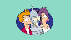 Phillip J Fry, Bender (Futurama), Leela (Futurama), Futurama, Cartoon, TV series, 4K wallpaper