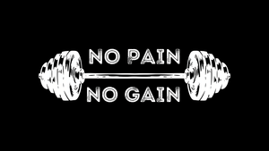 No pain No gain, Gym, Motivational quotes, Black background, AMOLED, Minimalist, 4K wallpaper