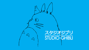 Studio Ghibli, Totoro, Blue aesthetic, Minimalist, Blue background, 4K wallpaper