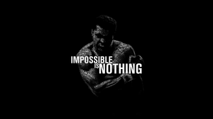 Muhammad Ali, Boxer, Nothing is Impossible, Black background, Popular quotes, Boxing, 4K wallpaper