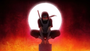 Itachi Uchiha, Iconic, Red aesthetic, Naruto, Red background, 4K wallpaper