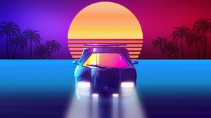 Lamborghini Countach, Lamborghini, Cars, Retrowave, Artist, Artwork, Digital Art, 4K wallpaper