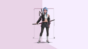 Anime Girl, Sword, Anime, Artstation, 4K wallpaper