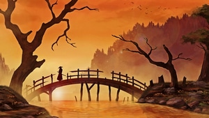 Samurai, Bridge, Artist, Artwork, Digital Art, 4K wallpaper