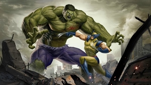 Hulk, Wolverine, Superheroes, Artwork, Pixiv, 4K wallpaper