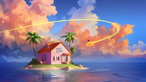 Dragon Ball, House, Anime, 4K wallpaper
