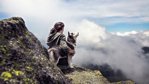 Siberian Husky, Animals, Dog, Women, Photography, 4K wallpaper