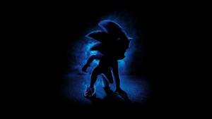 Sonic the Hedgehog, Black background, 4K wallpaper