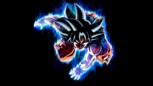 Ultra Instinct Goku, 12K, AMOLED, Dragon Ball Super, Black background, 4K wallpaper