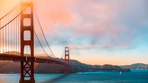 Golden Gate Bridge, World, Morning, 4K wallpaper