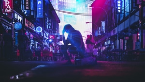 Neon, Mask, Artist, Artwork, Digital Art, Manipulation, 4K wallpaper