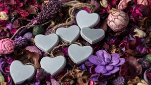 Love hearts, Decor, Aesthetic, February, 4K wallpaper