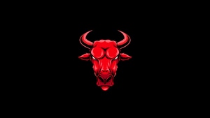 Bull, Artist, Artwork, Digital Art, Minimalism, Minimalist, Dark, Black, 4K wallpaper