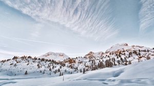 Mountains, Snow, Nature, 4K wallpaper