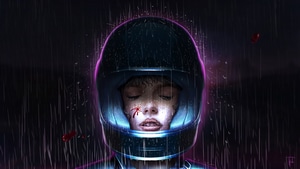 Cyberpunk, Helmet, Artist, Artwork, Digital Art, 4K wallpaper