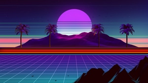 Retrowave, Artist, Artwork, Digital Art, Behance, 4K wallpaper