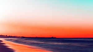 Beach, Nature, Sunset, Evening, 4K wallpaper
