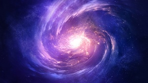 Spiral, Nebula, Galaxy, Purple, Outer space, Infinity, 4K wallpaper