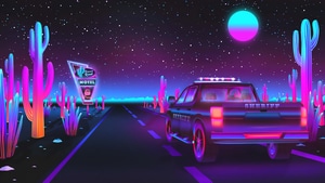 Retrowave, Road, Artist, Artwork, Digital Art, Behance, 4K wallpaper