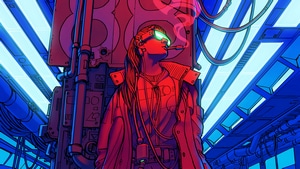 Cyberpunk, Smoking, Artist, Artwork, Digital Art, 4K wallpaper