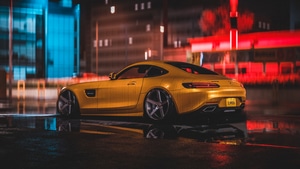 Mercedes Amg, Mercedes, Cars, Yellow, 4K wallpaper