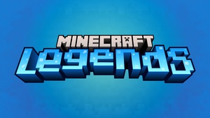 Minecraft Legends, 2023 Games, PC Games, Nintendo Switch, PlayStation 4, PlayStation 5, Xbox One, Xbox Series X and Series S, Blue background, 3D text, 4K wallpaper