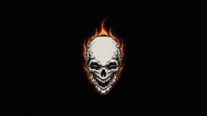 Ghost Rider, Superheroes, Artstation, Dark, Minimalism, Minimalist, 4K wallpaper