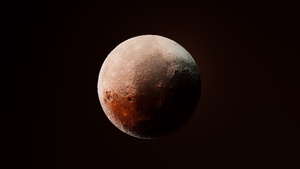 Moon, 3D Render, SpaceX, Brown background, Dark background, Brown aesthetic, 4K wallpaper